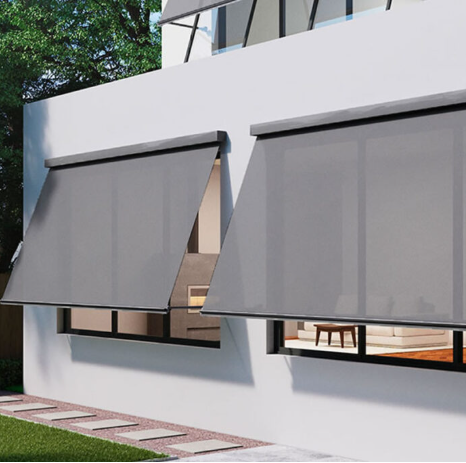 Externe intrekbare luifels blinds