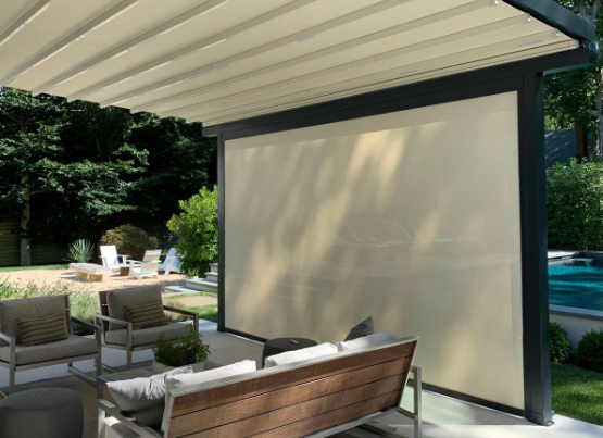 10 ft brede pergola roll -up schaduw