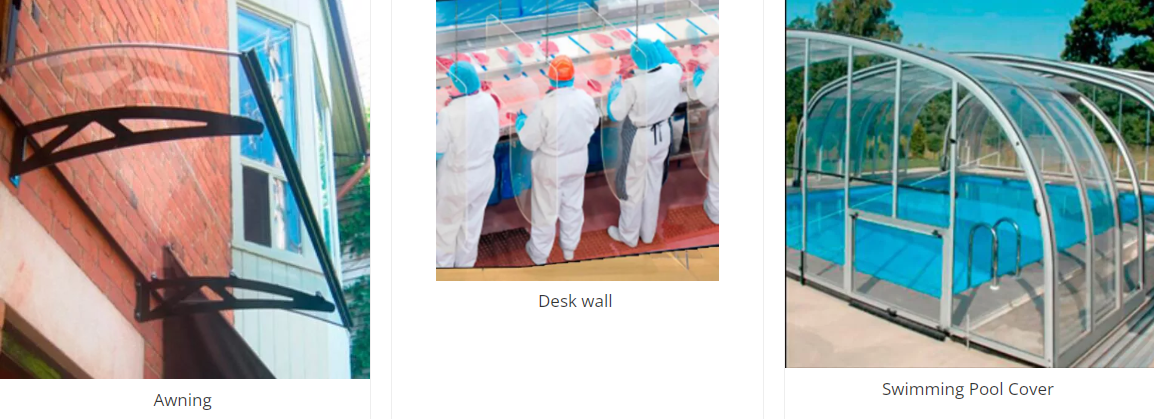 Stevige polycarbonaatplaat voor slechte dekking