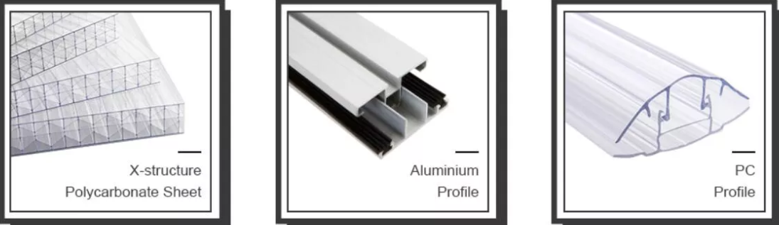 PC-polycarbonaat plaatprofiel