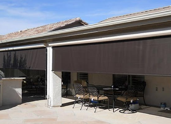 12 ft brede roll -up schaduw