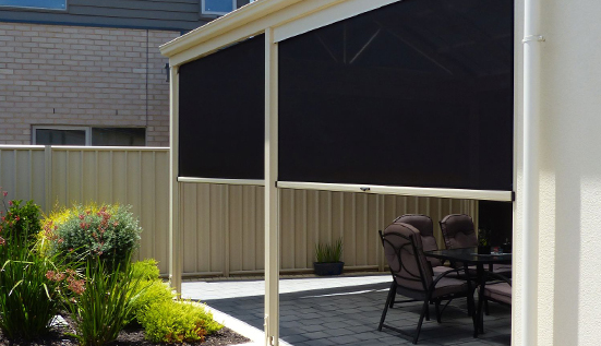 Alle weers buiten PVC Roll Up Sun Shade