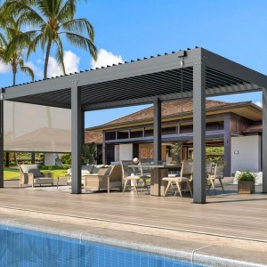 Aluminium pergola's die open en dicht kunnen