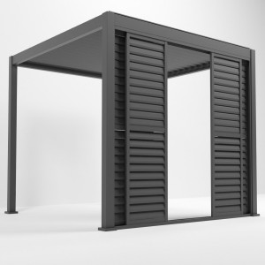 Schuifdeuren voor pergola van 3 meter