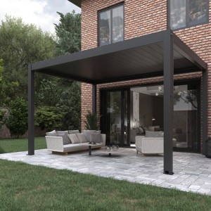 Handmatige aluminium pergola's met lamellen