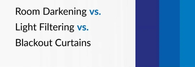 Kamer donkerder versus licht filtering versus black -out gordijnen