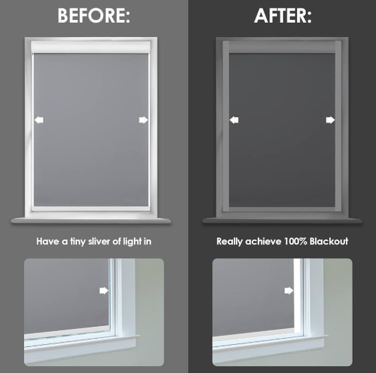 Blackout Light Blocker strips voor raamblinden