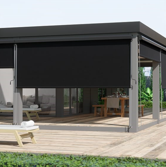 Outdoor 100 % black -out roller tinten