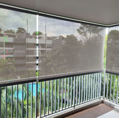 10 ft brede roll -up tinten buiten