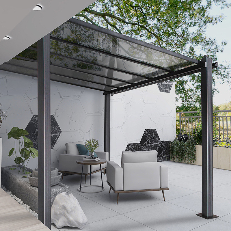 Aluminium pergola met polycarbonaat dak