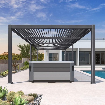 Aluminium pergola met lamellen