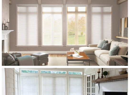 gemotoriseerde 2 inch faux houten blinds